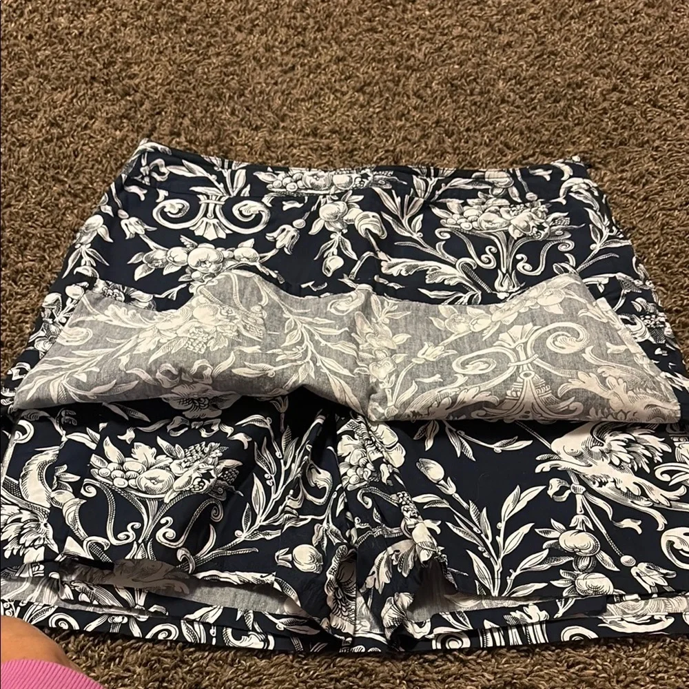 Villager White and Blue Patterned Skirt - Picture 2 of 8